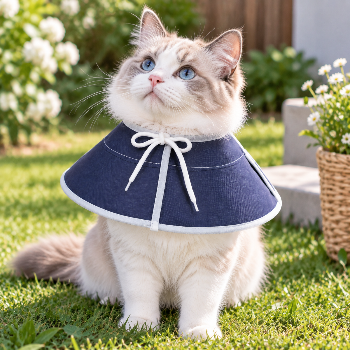 Soft Fabric Pet Protective Collar for Cats and Dogs