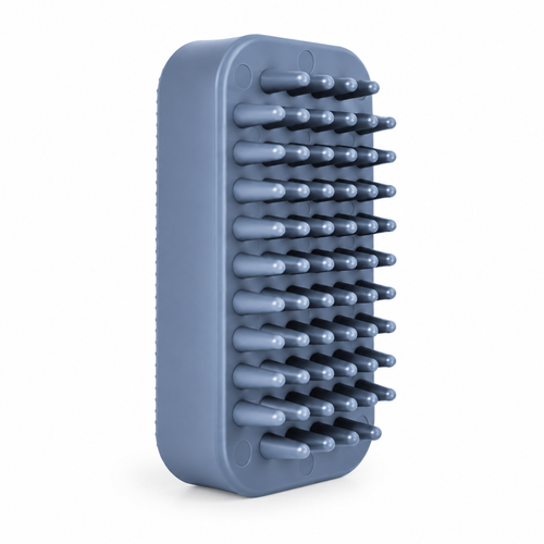 Pet Bath Brush for Dogs and Cats, Silicone Grooming Brush with Massage Cleaning Function